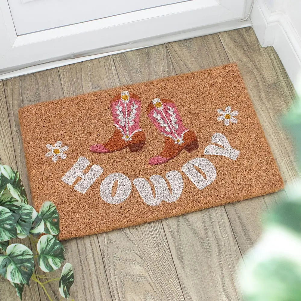 Howdy cowboy theme doormat
