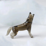 Artisan Glass Wolf Figurine