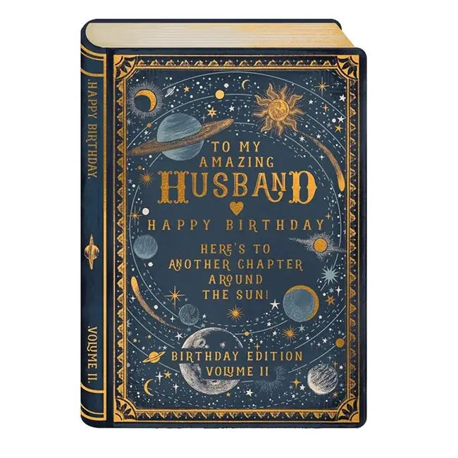 Husband Cosmic Book Birthday Card