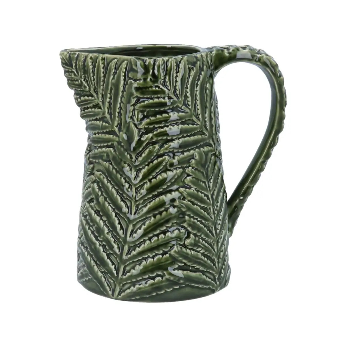 Green Ceramic Fern Jug Large by Gisela Graham in Southend
