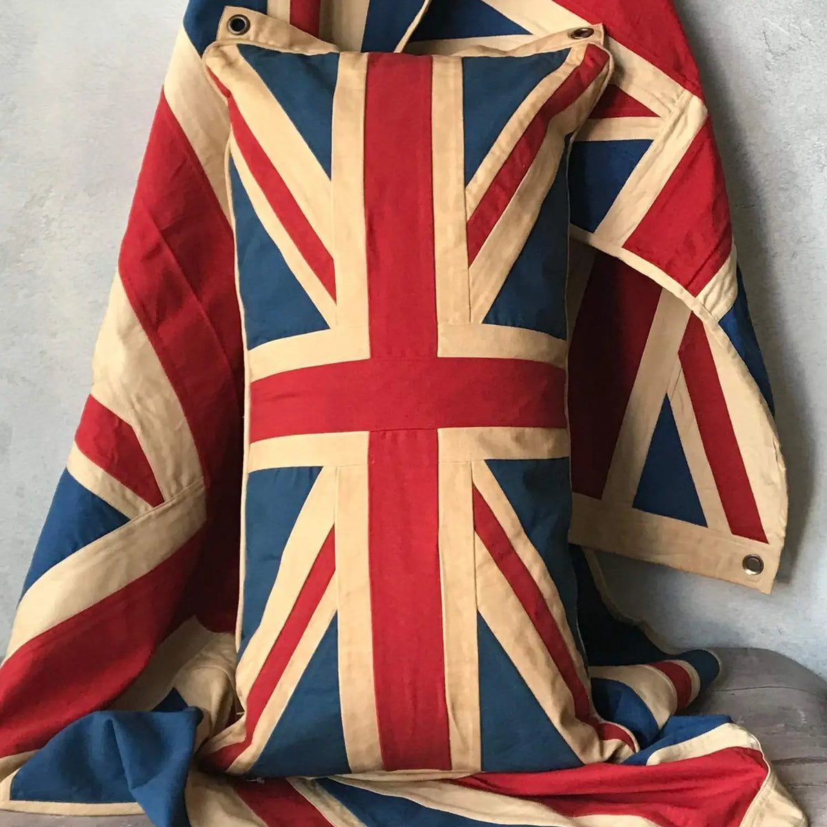 Marine Union Jack Cushion Pillow. L76cm