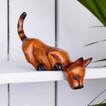 Large Wooden Cat Shelf Edge Sitter