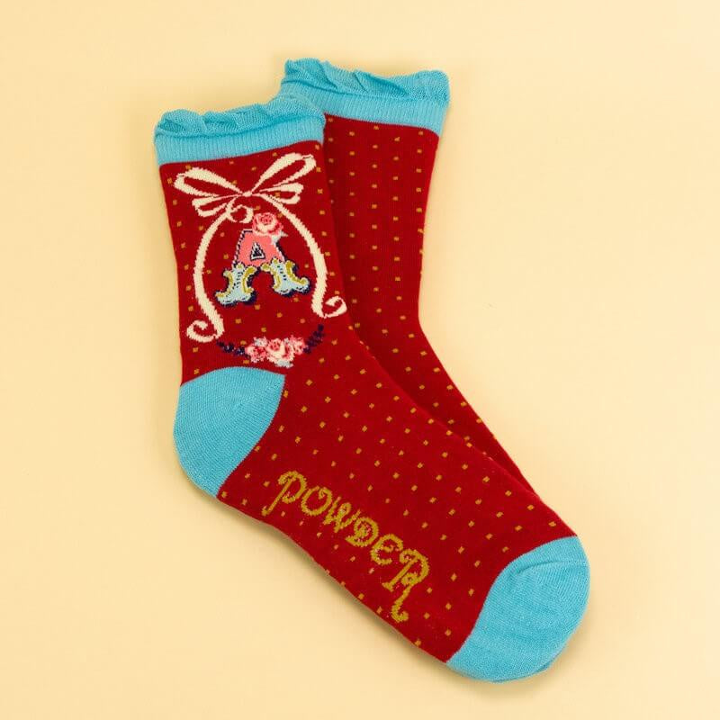 Letter A Alphabet Socks by Powder Designs at Under the Sun Southend