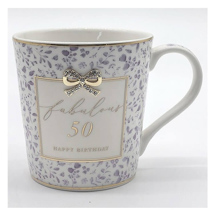 Fabulous 50 birthday mug by Hearts Designs
