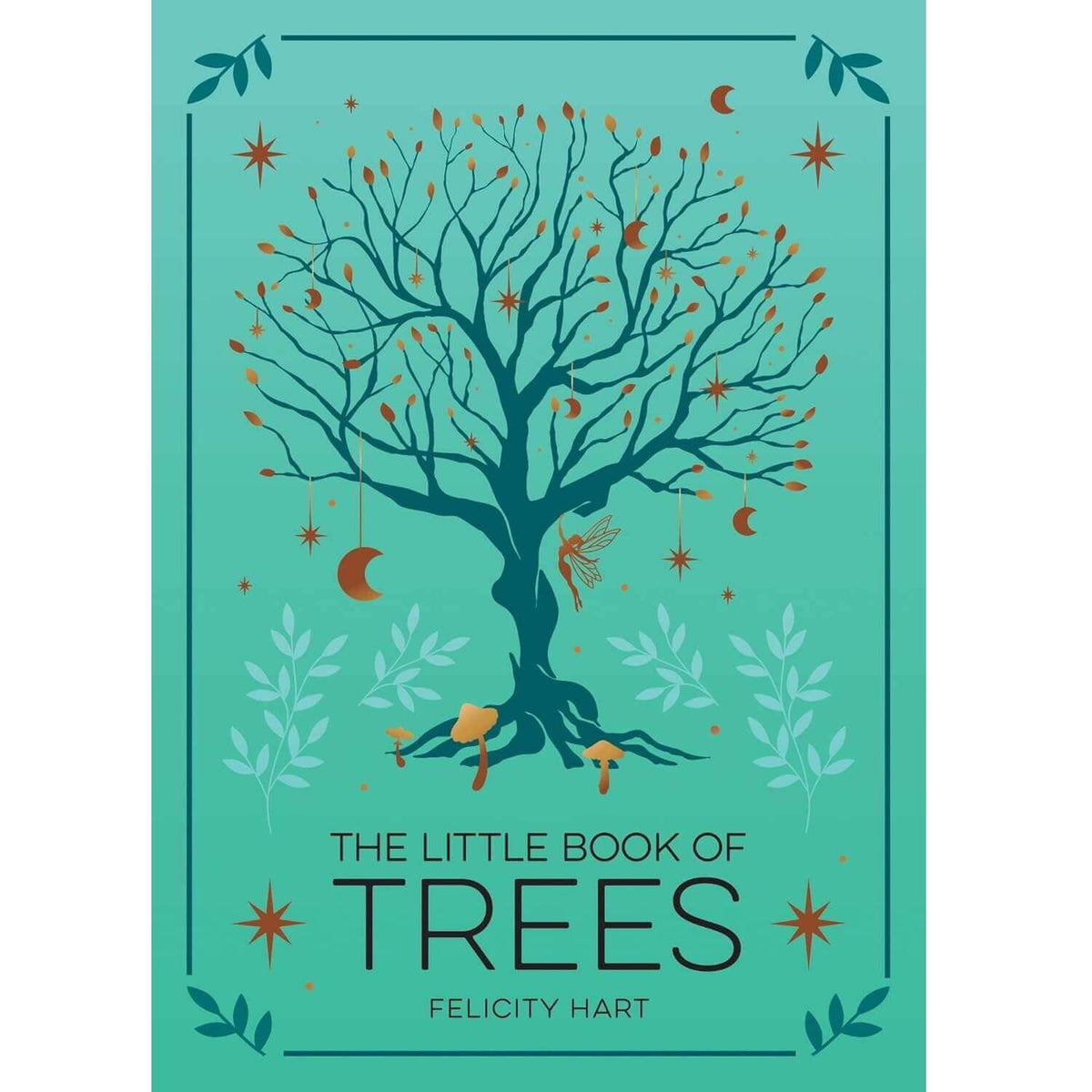 Book cover of 'The Little Book of Trees' with a tree illustration on a teal background