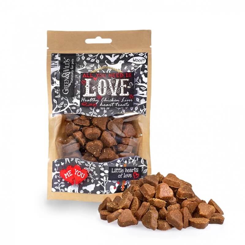 Love Treats 100g for dog by Green & Wilds at Under the Sun Southend stockist