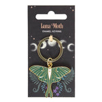 Luna Moth Metal Keyring