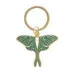 Luna Moth Metal Keyring