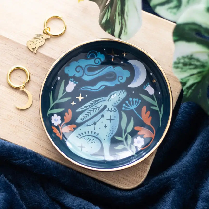Magical Midnight Hare Trinket Dish