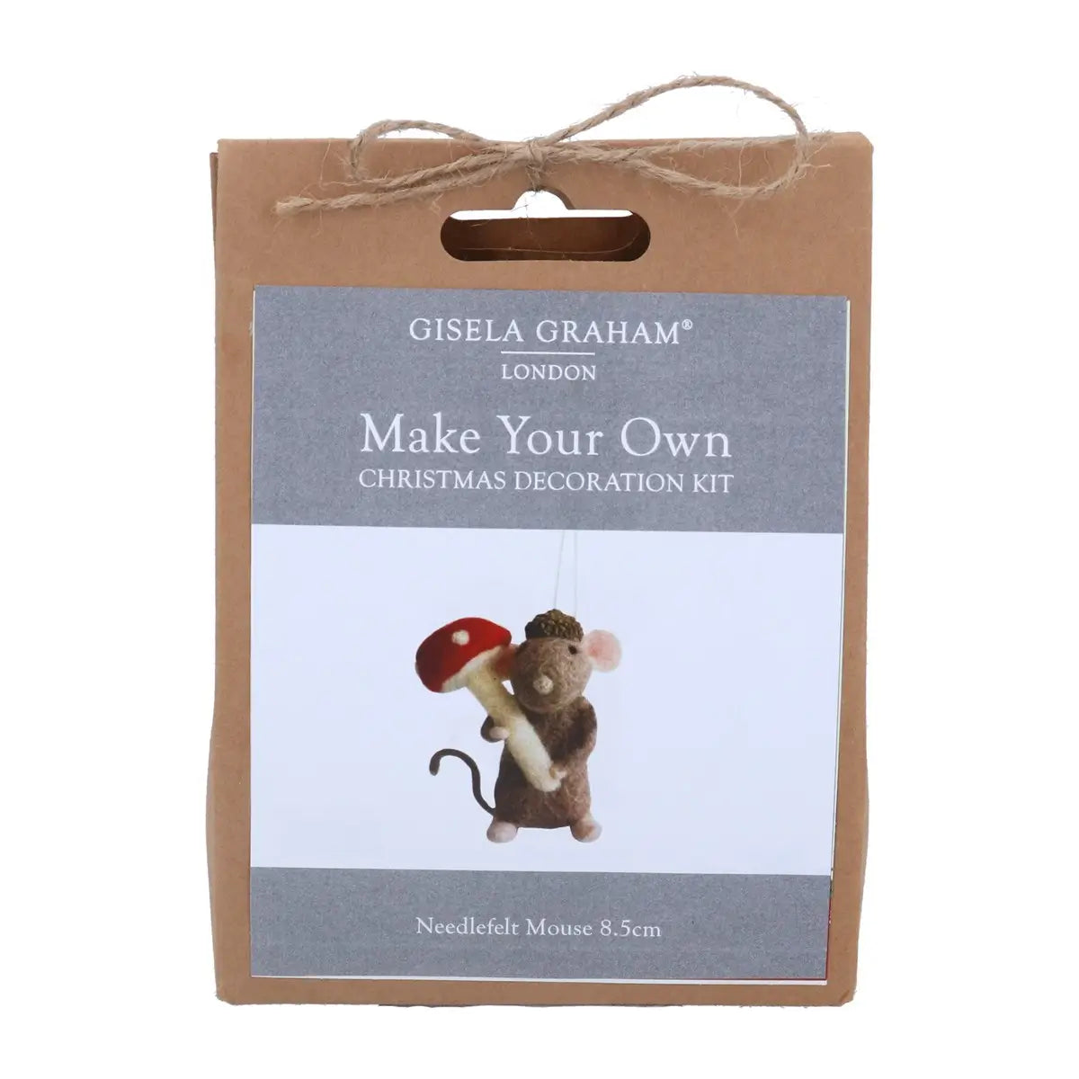 Make Your Own Felt Mouse & Toadstool Christmas Decoration Kit by Gisela Graham in Southend