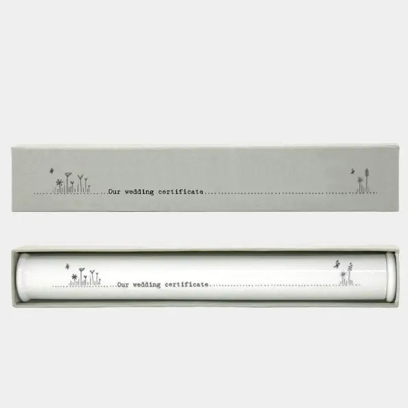 Porcelain Marriage Certificate Holder