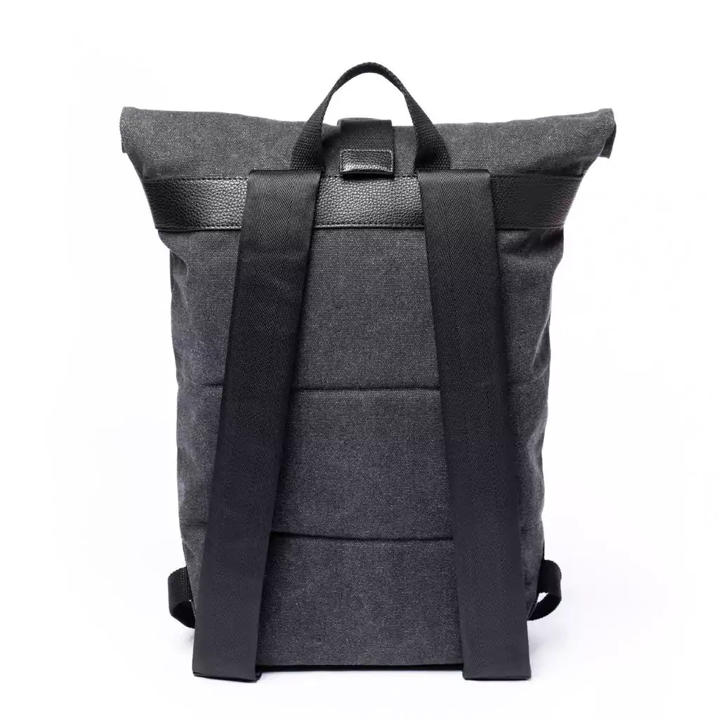Mens Roll Top Backpack With Orange Stripe by Paul Oliver