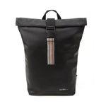 Mens Roll Top Backpack With Orange Stripe by Paul Oliver