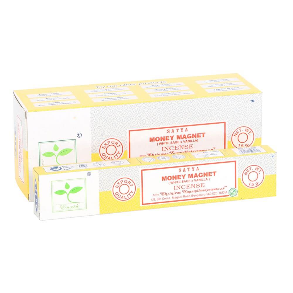 Money Magnet Earth Incense by Satya in Southend at Under the Sun incense shop