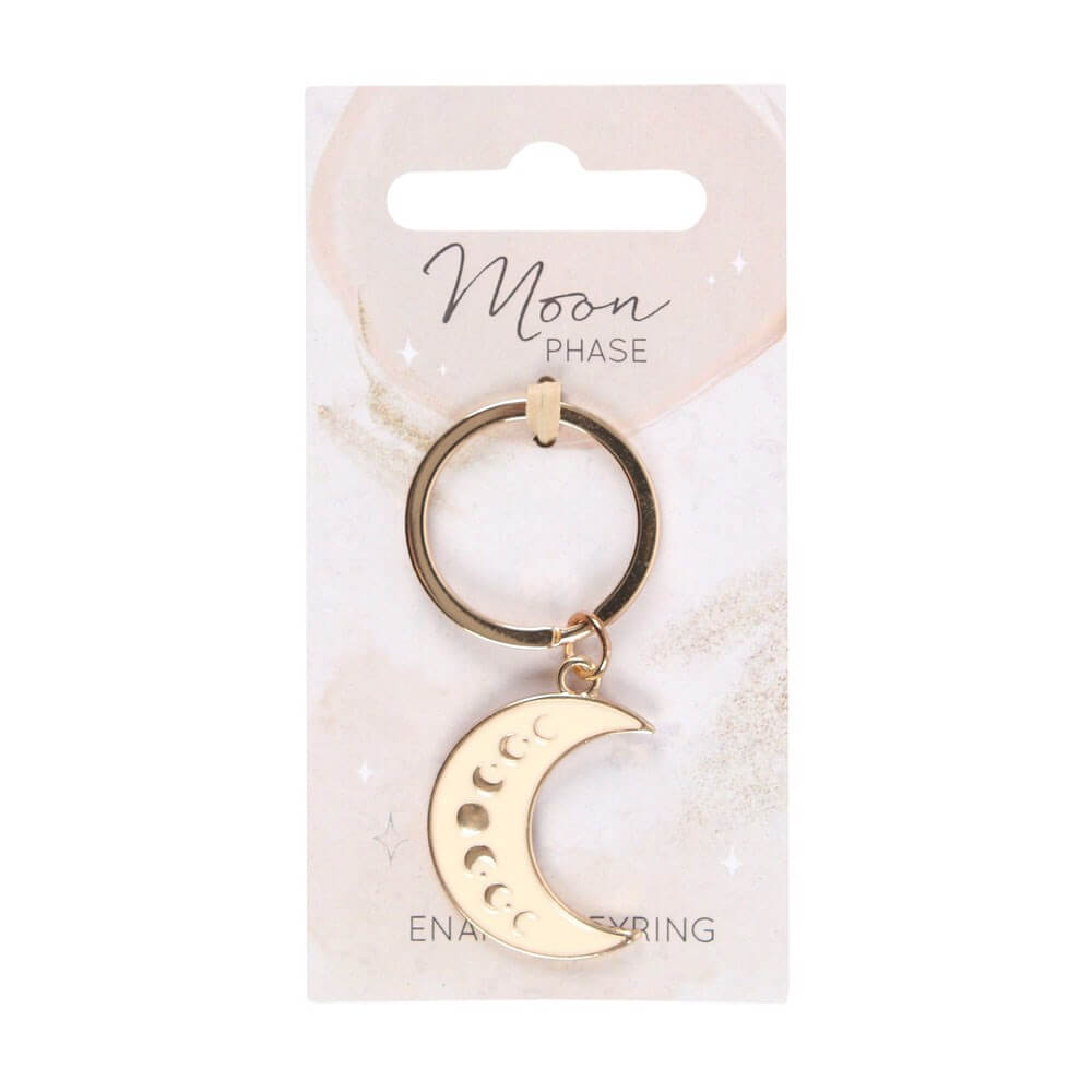The Moon Phase Crescent Metal Keyring