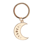 The Moon Phase Crescent Metal Keyring