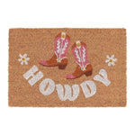 Natural Cowboy Boot Howdy Coir Doormat