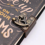 Never Give Up On Your Dreams Leather Notebook