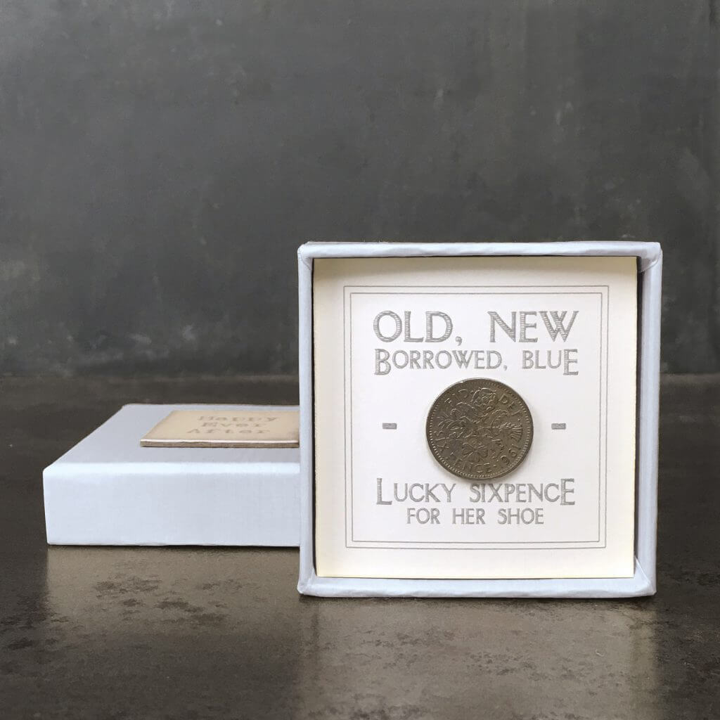 Old New Blue Lucky Wedding Sixpence