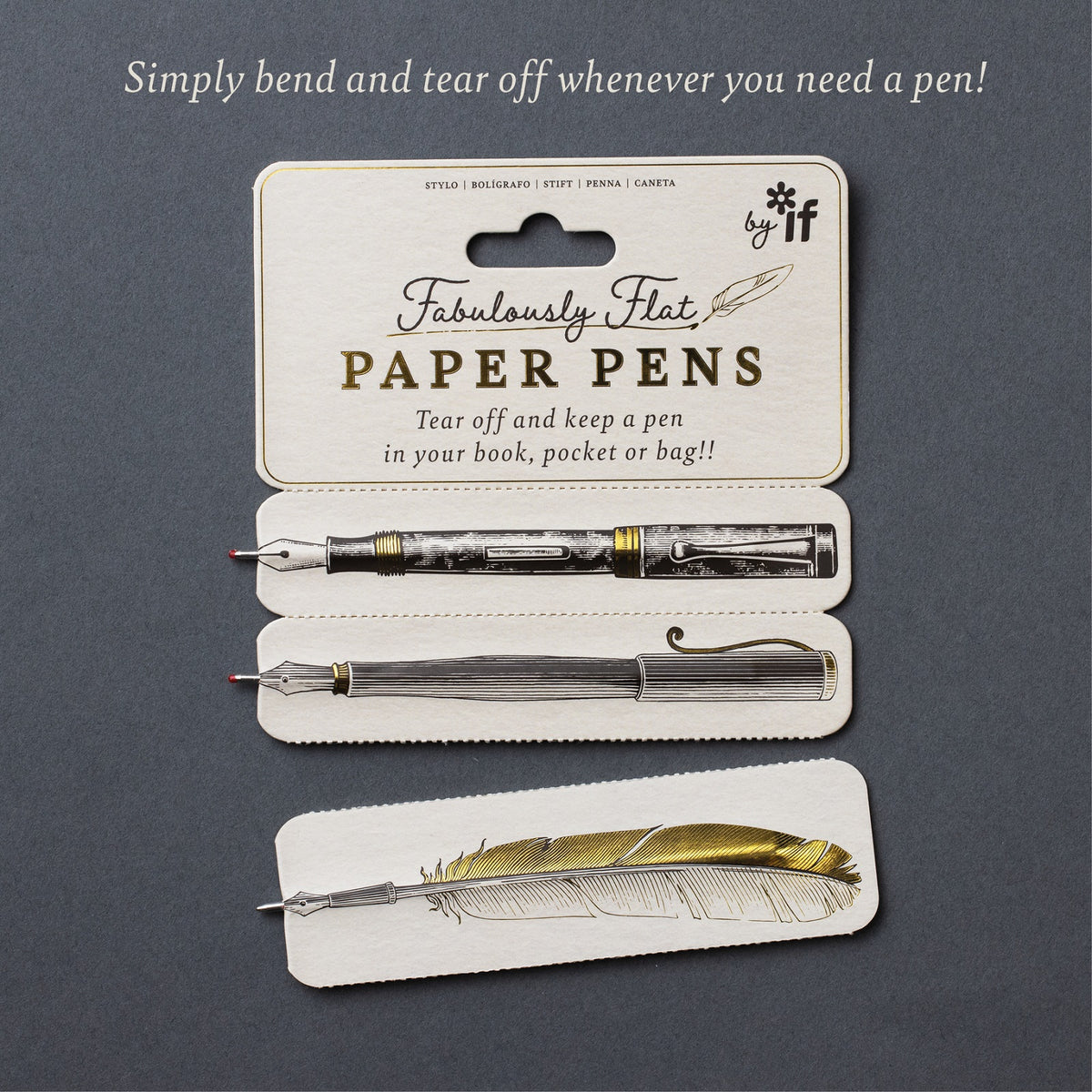 Fabulously Flat Paper Pens Set of 6
