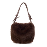 Cocoa Brown Faux Fur Handbag by Park Lane in Southend. BAG76