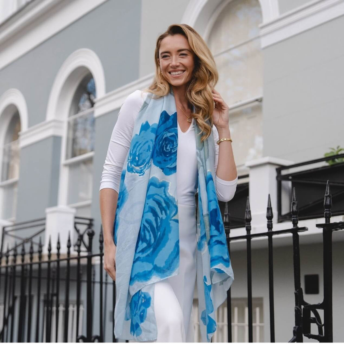 Park Lane Sapphire Blue Summer Scarf ScarfSC1964SAPHIRE