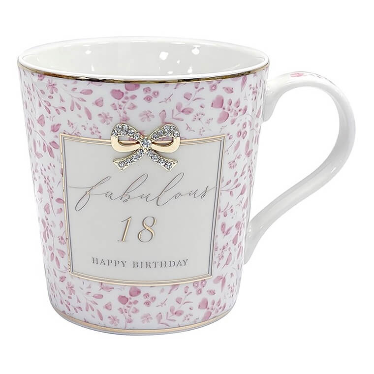 Pink Mug 18th Birthday Mug by Hearts Design in Southend at Under the Sun gift shop