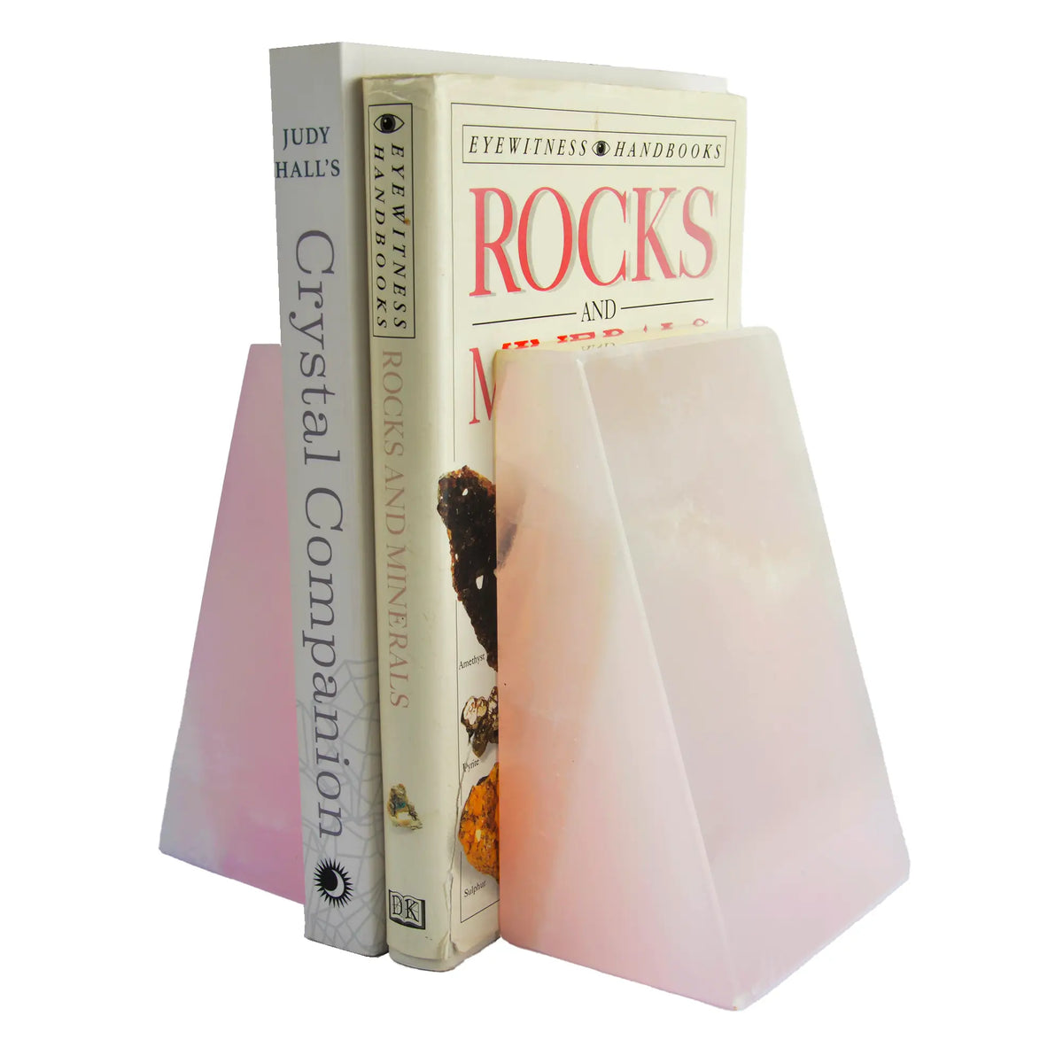 Pink Mangano Calcite Wedge Bookends