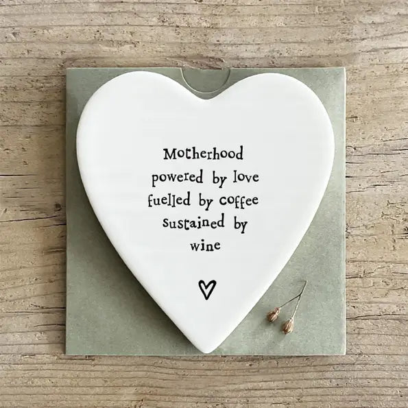 Motherhood Powered by Love Porcelain Coaster