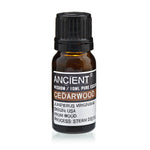 Pure Cedarwood Virginian Essential Oil in a Brown 10ml Bottle