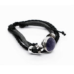 Mlti strand Leather and Amethyst Bracelet
