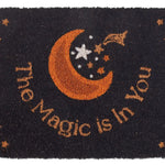 Golden crescent moon Magic is in You Coir Doormat