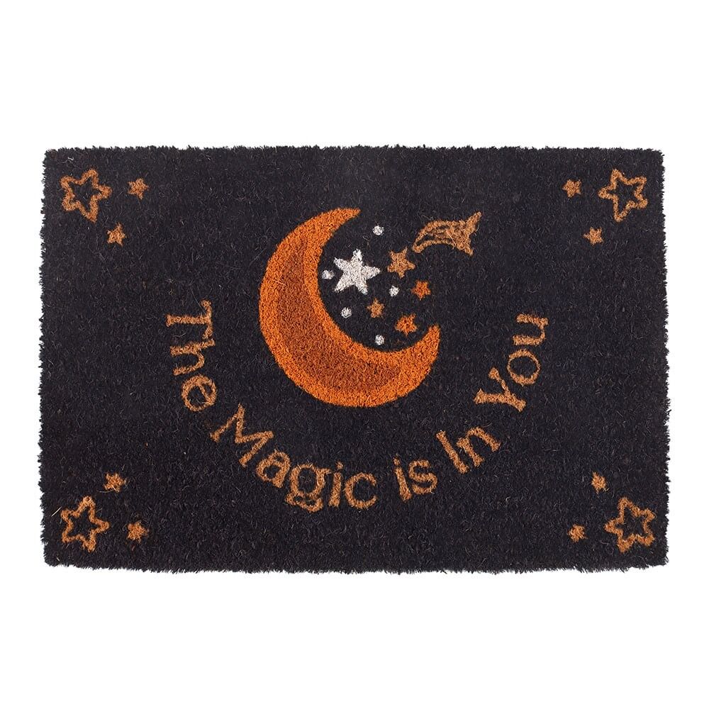 Purple The Magic is in You Coir Doormat