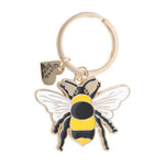 Queen Bee Enamel Keyring in Yellow and Black