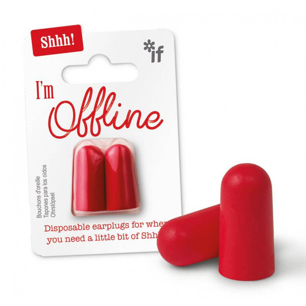Pair of Red Disposable Foam Earplugs by IF plc