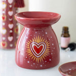 Red Sacred Heart Oil Burner