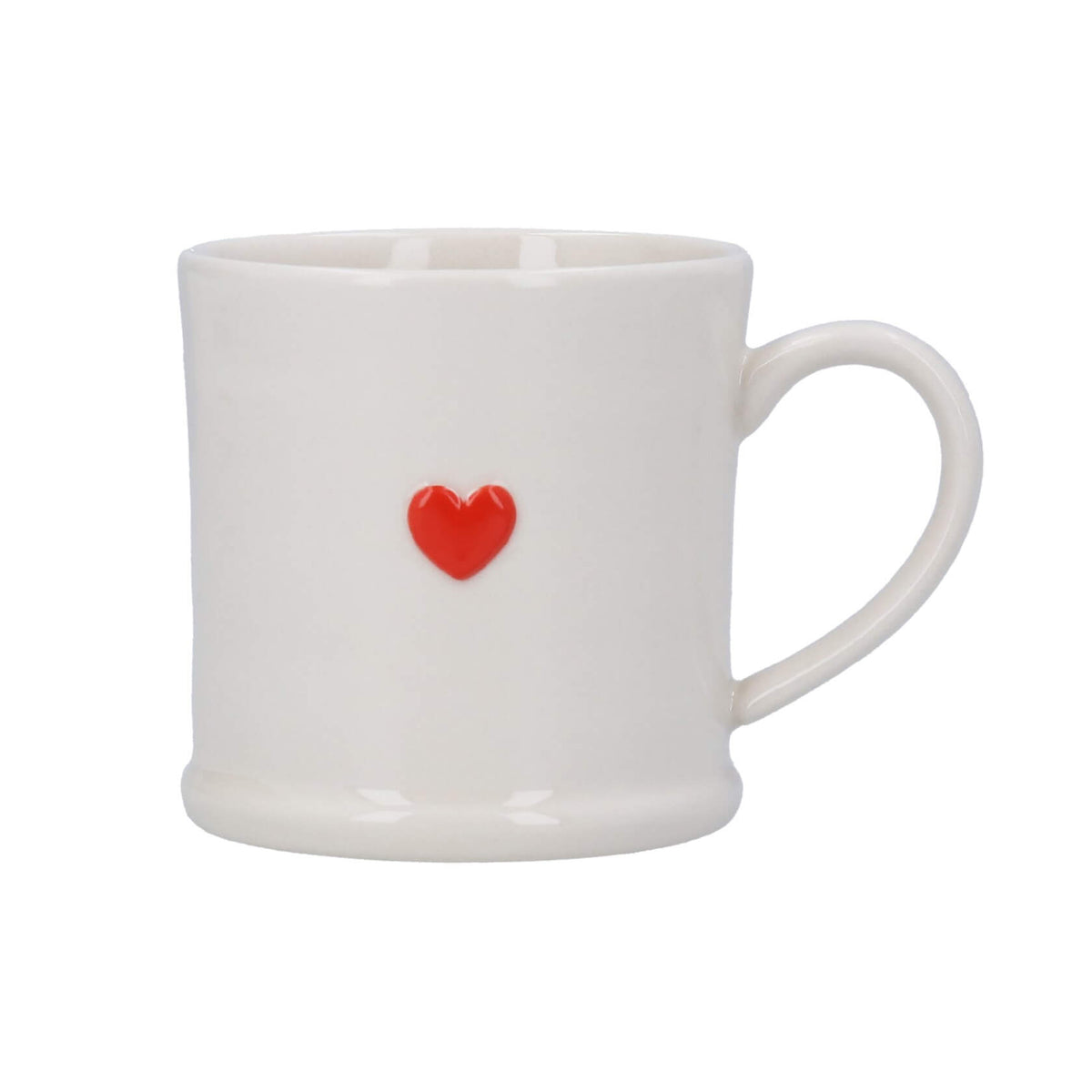 Embossed Red Heart Motif on Stoneware Mini Mug by Gisela Graham