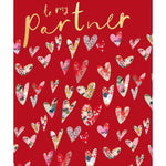 Red w/Love Hearts Valentine Card for Partner