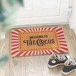 Red Stripes Welcome to the Circus Doormat