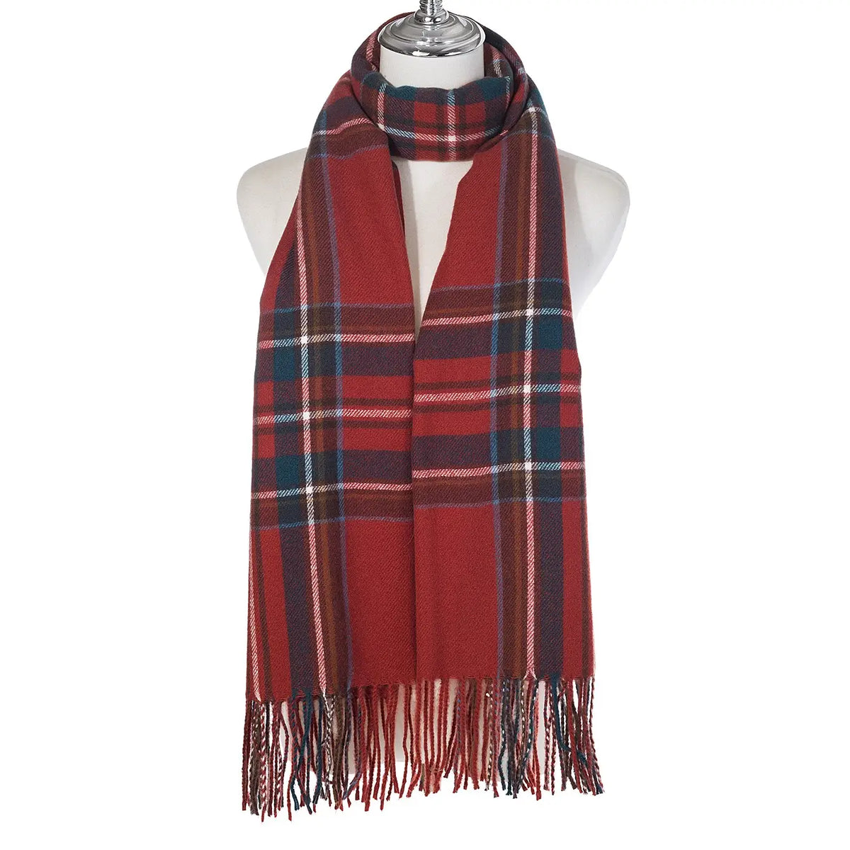 Terracotta Tartan Scarf SC1817