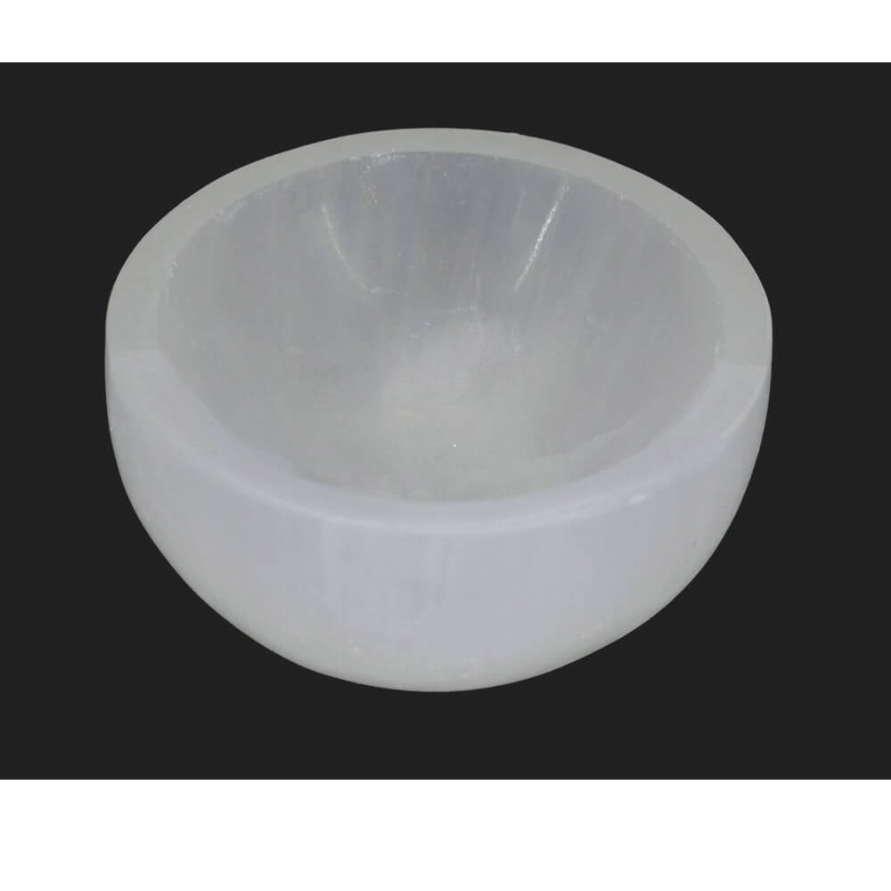 Round Polished Selenite Trinket Bowl 7.5cm