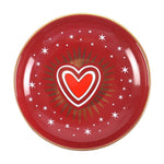 Red and Gold Sacred Heart Trinket Dish