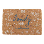 Sandy Feet Welcome Natural Coir Doormat