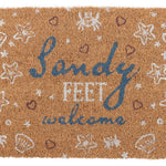 Sandy beach seaside design doormat