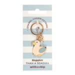 Seagull and Chips Seaside Keyring