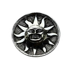 Round Silver Sun Face Incense Stick Holder and Ash Catcher in Southend