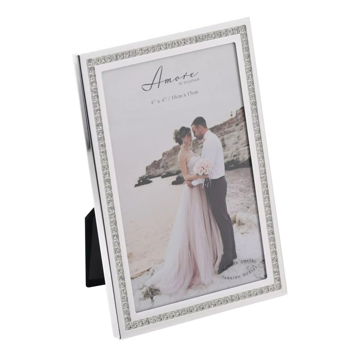 Silver Sparkle Border Photo Frame4" x 6"