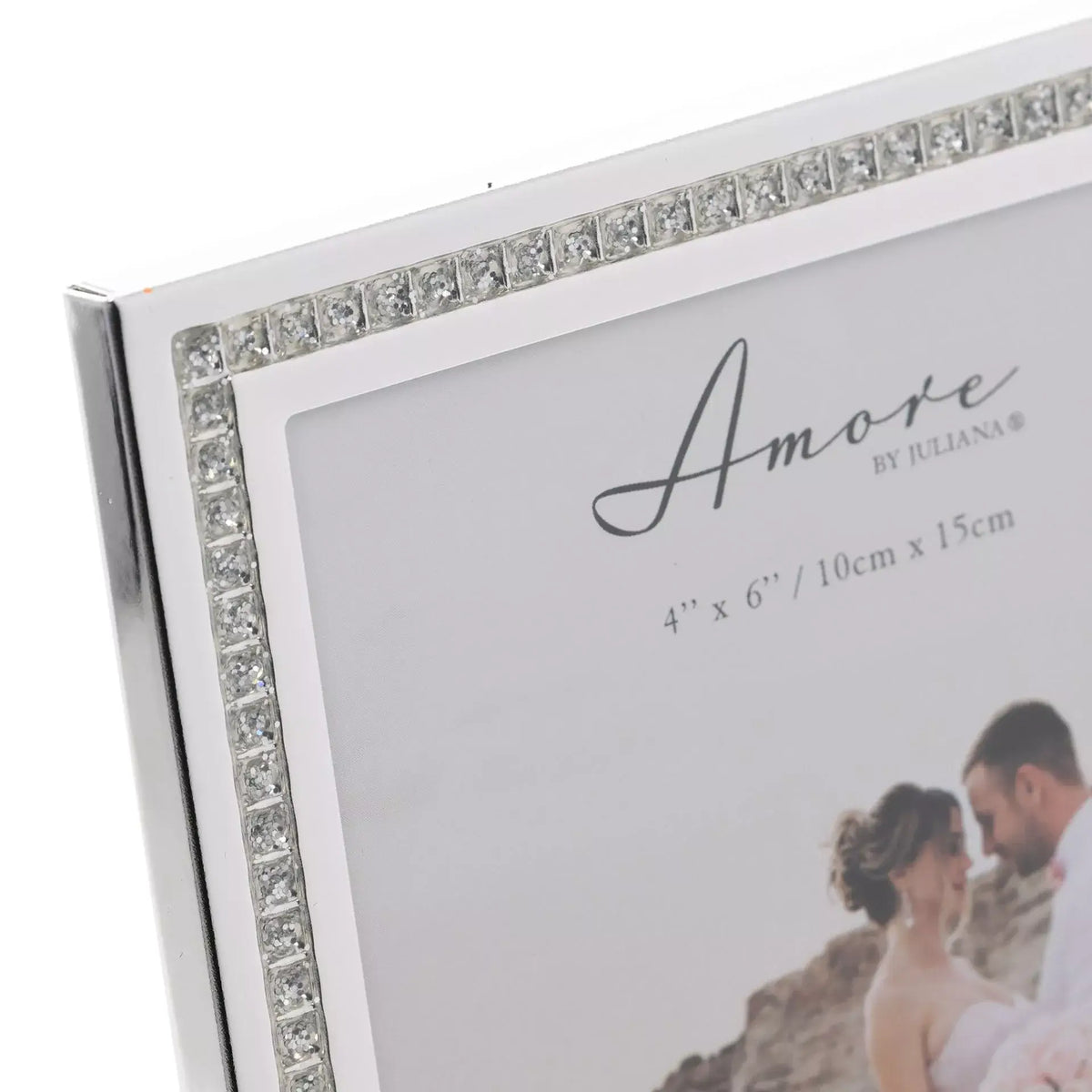 Silver Sparkle Border Photo Frame4" x 6"