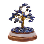 Lapis Gemstone Tree in Glass Dome