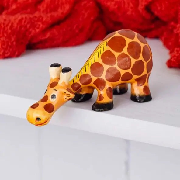 Small Wooden Giraffe Shelf Sitter